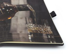 Gordon And Macphail custom notebook with pen loop